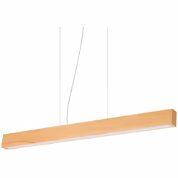Rose en métal noir mat. Corps léger en bois naturel. Diffuseur en polycarbonate d'opale poli. Câble en PVC transparent. L 110 ...