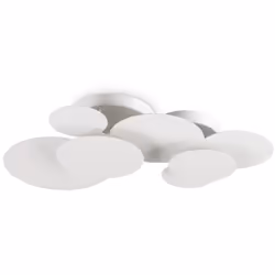 Ideal Lux CLOUD Plafonnier décoratif Circles Blanc 74cm 3000K | Finition : Blanc | Matériau : métal | Classement IP : IP20 | ...