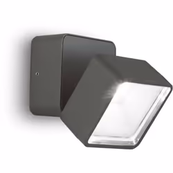 Corps léger en aluminium enduit en poudre. Diffuseur avec écran en verre. Disponible en finitions anthracite, blanches ou noi ...