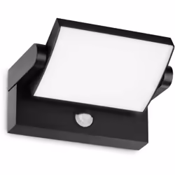 Lampe murale extérieure avec corps léger en aluminium enduit en poudre. Diffuseur réglable avec écran polycarbonate opal bril ...