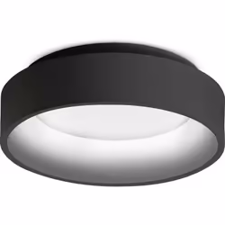 Lampe de plafond en métal enduit. Parois diffuseuses internes en polycarbonate satiné mat. Ø 277 x H 83 mm LED 22W 50000 h 30 ...