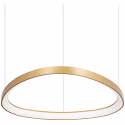 Ideal Lux GEMINI Plafonnier Suspendu LED Intégré DALI 61cm Laiton 6600Lm 3000K | Finition : Laiton | Matériau : métal, plasti ...