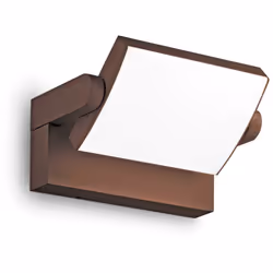 Lampe murale extérieure avec corps léger en aluminium enduit en poudre. Diffuseur réglable avec écran polycarbonate opal bril ...