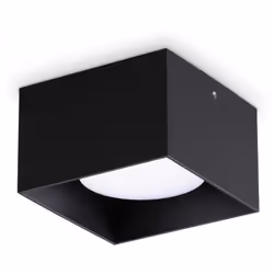 Ideal Lux SPIKE Downlight carré monté en surface noir | Finition : Noir | Matériel: Métal | Indice IP : IP20 | Hauteur : 6,5  ...