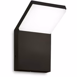 Corps léger en aluminium enduit en poudre. Diffuseur en plastique opal. Source lumineuse intégrée. Disponible en finition ant ...