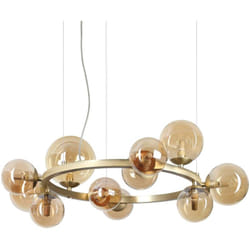 Ideal Lux - perlage Plafonnier suspendu globe à 11 lumières en laiton