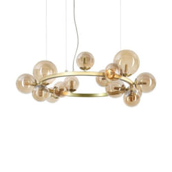 Plafonnier suspendu - Ideal Lux - PERLAGE - 14 lumières - Laiton - Design contemporain