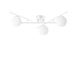 eal Lux Plafonnier Globe - 3 Lumières - Blanc