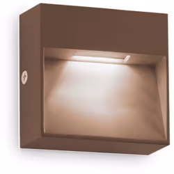 Ideal Lux DEDRA Applique murale encastrée extérieure LED intégrée Café 160Lm 3000K IP65 | Finition : Café | Matériel: Métal,A ...