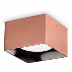 Ideal Lux SPIKE Downlight carré monté en surface en cuivre | Finition : Cuivre | Matériel: Métal | Indice IP : IP20 | Hauteur ...