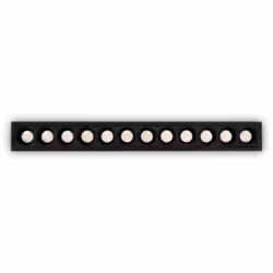 Ideal Lux LIKA Spot LED encastrable 20 W 12x Noir 2700 K | Finition : Noir | Matériau : Aluminium, Métal | Indice de protecti ...