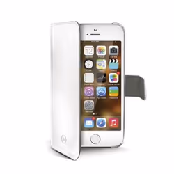 Celly WALLY185WH, Étui avec portefeuille, Apple, iPhone 5/5S, 10,2 cm (4"), Blanc