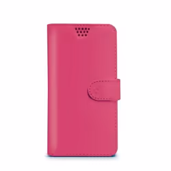Celly WALLYUNIXLFX, Étui avec portefeuille, Toutes marques, 12,7 cm (5"), Rose