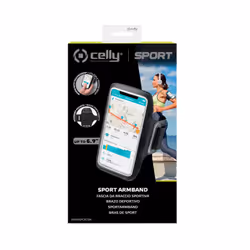 Celly ARMBSPORTBK 17,5 cm (6.9") Boîte à brassard Noir, Transparent