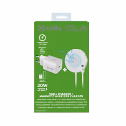 Celly Magchargekit, Intérieure, Secteur, Recharge sans fil, Blanc