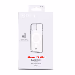 Celly GELSKINMAG iPhone 13 Mini coque de protection pour téléphones portables 13,7 cm (5.4") Housse Transparent, Blanc