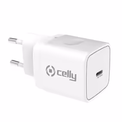Celly TC1USBC30WWH, Intérieure, Secteur, Blanc