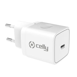 Celly TC1USBC30WWH chargeur d'appareils mobiles Smartphone, Smartwatch, Tablette Blanc Secteur Intérieure
