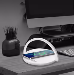 Celly WLLIGHTCIRCLEWH chargeur d'appareils mobiles Caméra Numérique, Manettes de jeu, Écouteurs, Téléphone portable, Chargeur électrique, Smartphone, Smartwatch, Tablette, Montre, Portables Blanc Secteur Recharge sans fil Intérieure