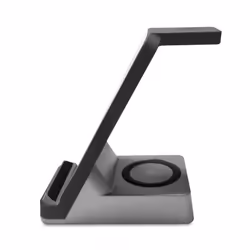 Celly WLSTAND3IN1BK chargeur d'appareils mobiles Caméra Numérique, Manettes de jeu, Écouteurs, Téléphone portable, Chargeur électrique, Smartphone, Smartwatch, Tablette, Montre, Portables Gris Secteur Recharge sans fil Intérieure - Vue supplémentaire 4