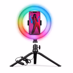 Celly CLICKRINGRGBBK, Rond, Monté en surface, Noir, Plastique, RGB, CC