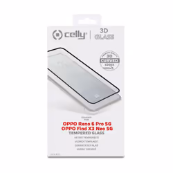Celly 3D glass Protection d'écran transparent Oppo 1 pièce(s)