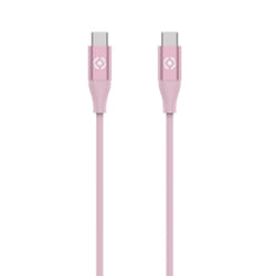 Celly USBCUSBCCOLPK câble USB 1,5 m USB C Rose