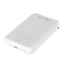 Celly MAGPB5000EVOWH banque d'alimentation électrique 5000 mAh Recharge sans fil Blanc