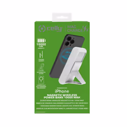 Celly MAGPB10000WH banque d'alimentation électrique 10000 mAh Recharge sans fil Blanc - Vue supplémentaire 4