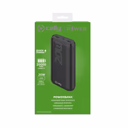 Celly PBPD20000EVOBK banque d'alimentation électrique 20000 mAh Noir