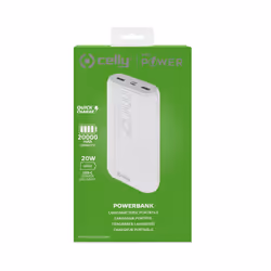 Celly PBPD20000EVOWH banque d'alimentation électrique 20000 mAh Blanc
