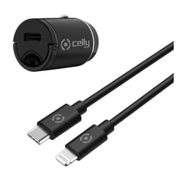 Celly CCMINILIGHT chargeur d'appareils mobiles Smartphone Noir Allume-cigare Auto