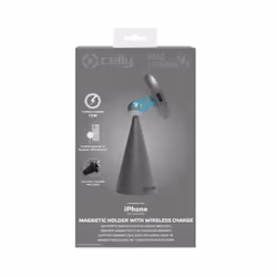 Celly MAGSTANDCHARGE chargeur d'appareils mobiles Smartphone Argent USB Recharge sans fil Intérieure - Vue supplémentaire 5