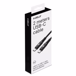Celly USBCUSBC100WBK câble USB 2 m USB C Noir
