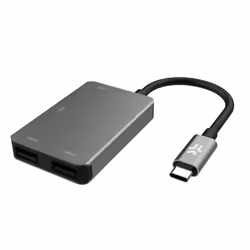 Celly PROHUB4IN1SV, USB 2.0 Type-C, USB Type-C, Gris, 1 pièce(s)