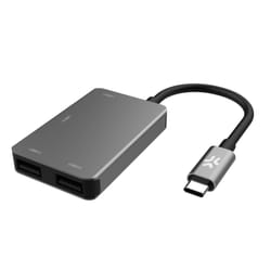 Celly PROHUB4IN1SV hub & concentrateur USB 2.0 Type-C Gris