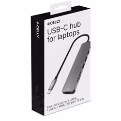 Celly PROHUB7IN1 Avec fil USB 3.2 Gen 1 (3.1 Gen 1) Type-C Gris - Vue supplémentaire 2