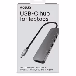 Celly PROHUB7IN1 Avec fil USB 3.2 Gen 1 (3.1 Gen 1) Type-C Gris - Vue supplémentaire 3