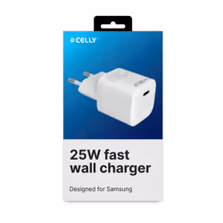 Celly UCTC1USBC25WWH chargeur d'appareils mobiles Universel Blanc Secteur Intérieure