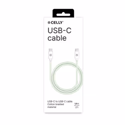 Celly USBCUSBCCOTTGN câble USB 1,5 m USB C Vert, Blanc