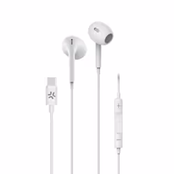 Celly UP1300TYPECWH, Avec fil, 20 - 20000 Hz, Appels/Musique, 50 g, Casque, Blanc