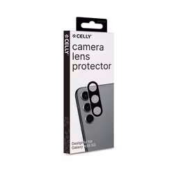 Celly CAMERALENS1064, Cache objectif, Noir, Transparent, Verre trempé, Samsung, Galaxy A55 5G, Résistant aux rayures
