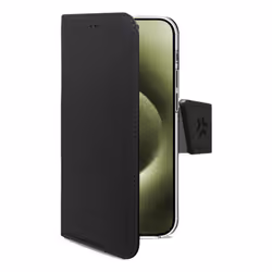Celly WALLY1078, Étui avec portefeuille, Apple, iPhone 16, 15,5 cm (6.1"), Noir