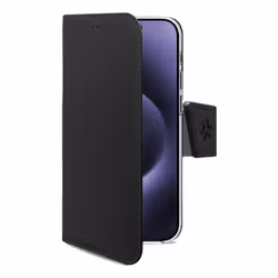 Celly WALLY1081, Étui avec portefeuille, Apple, iPhone 16 Pro Max, 17,5 cm (6.9"), Noir