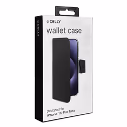 Celly WALLY1081 coque de protection pour téléphones portables 17,5 cm (6.9") Étui avec portefeuille Noir