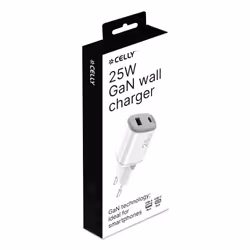 Celly UPTC1USB1USBC25 chargeur d'appareils mobiles Caméra Numérique, Microphone, Smartphone, Tablette, téléphone Blanc USB Intérieure