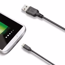 Celly USB - Micro USB, USB A, Micro-USB B, USB 2.0, Mâle/Mâle, Noir