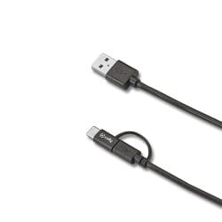 Celly USBCMICRO câble USB USB A USB C/Micro-USB B Noir