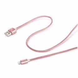 Celly USBLIGHTTEXRG, Lightning, USB A, Rose, Droit, Droit, USB 3.2 Gen 1 (3.1 Gen 1)