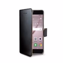 Celly WALLY622, Étui avec portefeuille, Huawei, Nova Plus, 14 cm (5.5"), Noir